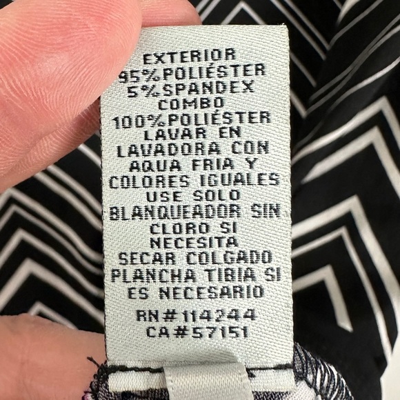 Nordstrom Eliza J Zig Zag Shift Dress Black‎ White Pink Size 4 Stretch EJ4M7405 - Picture 8 of 12